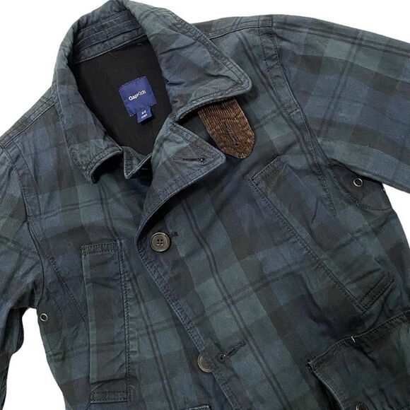 Gap Highland Plaid Oversized Trench Jacket - Picture 4 of 7